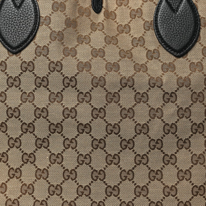Gucci Grained Calfskin Monogram Large Totissima Reversible Tote Black 13 of 17