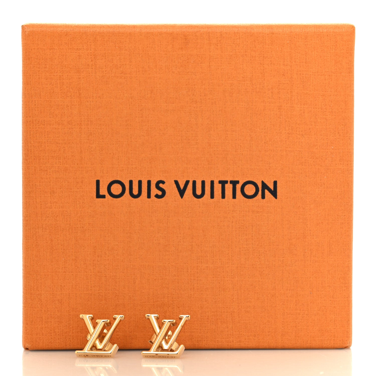 Louis Vuitton Metal LV Iconic Earrings Gold 6 of 6
