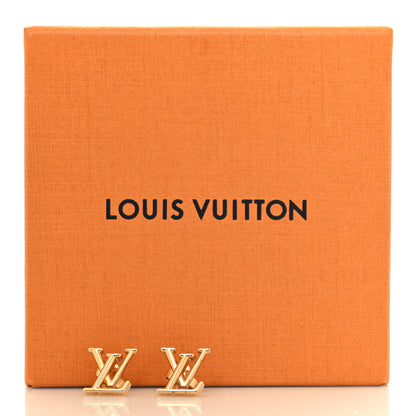 Louis Vuitton Metal LV Iconic Earrings Gold 6 of 6