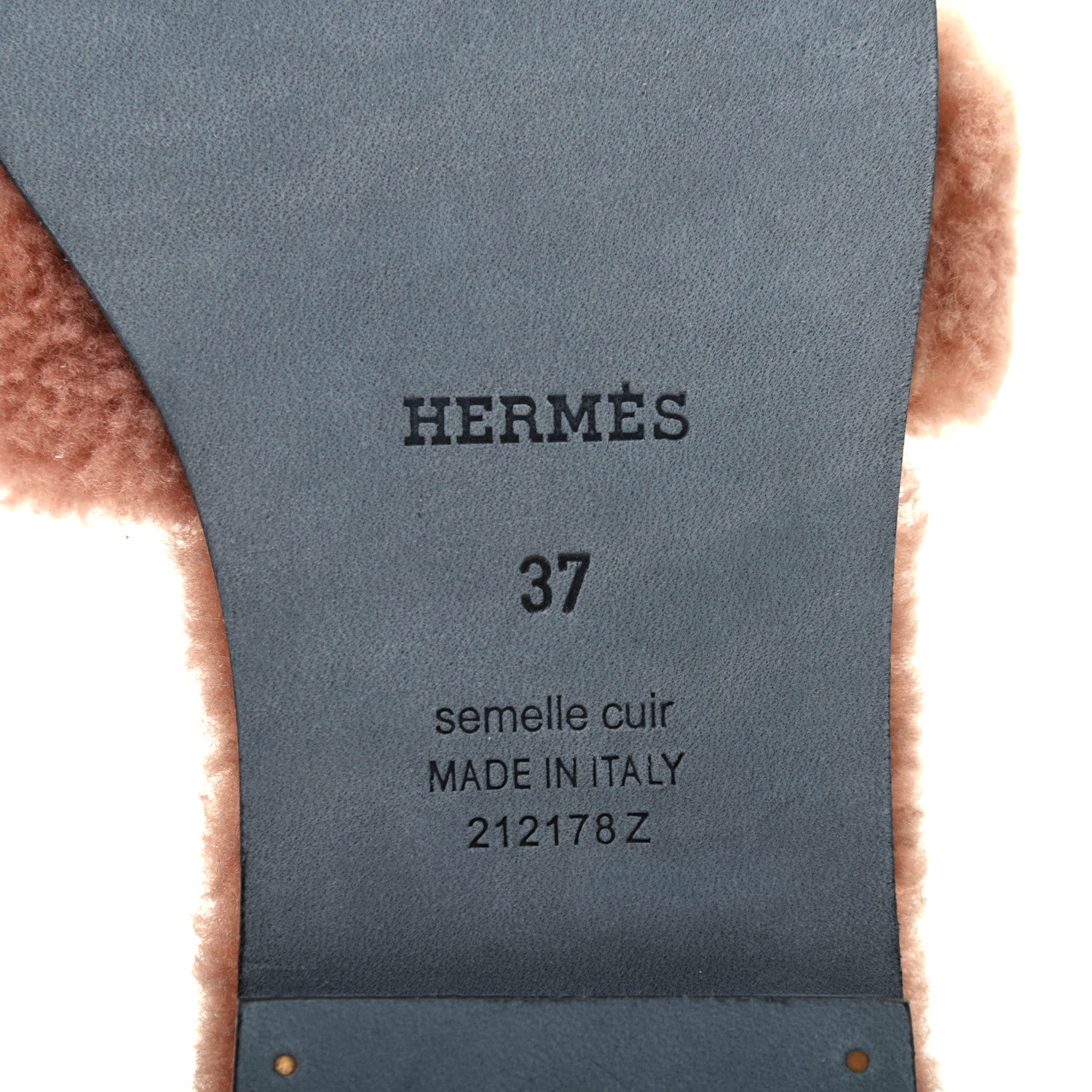 Hermes Woolskin Oran Sandals 37 Rose Aube 6 of 9