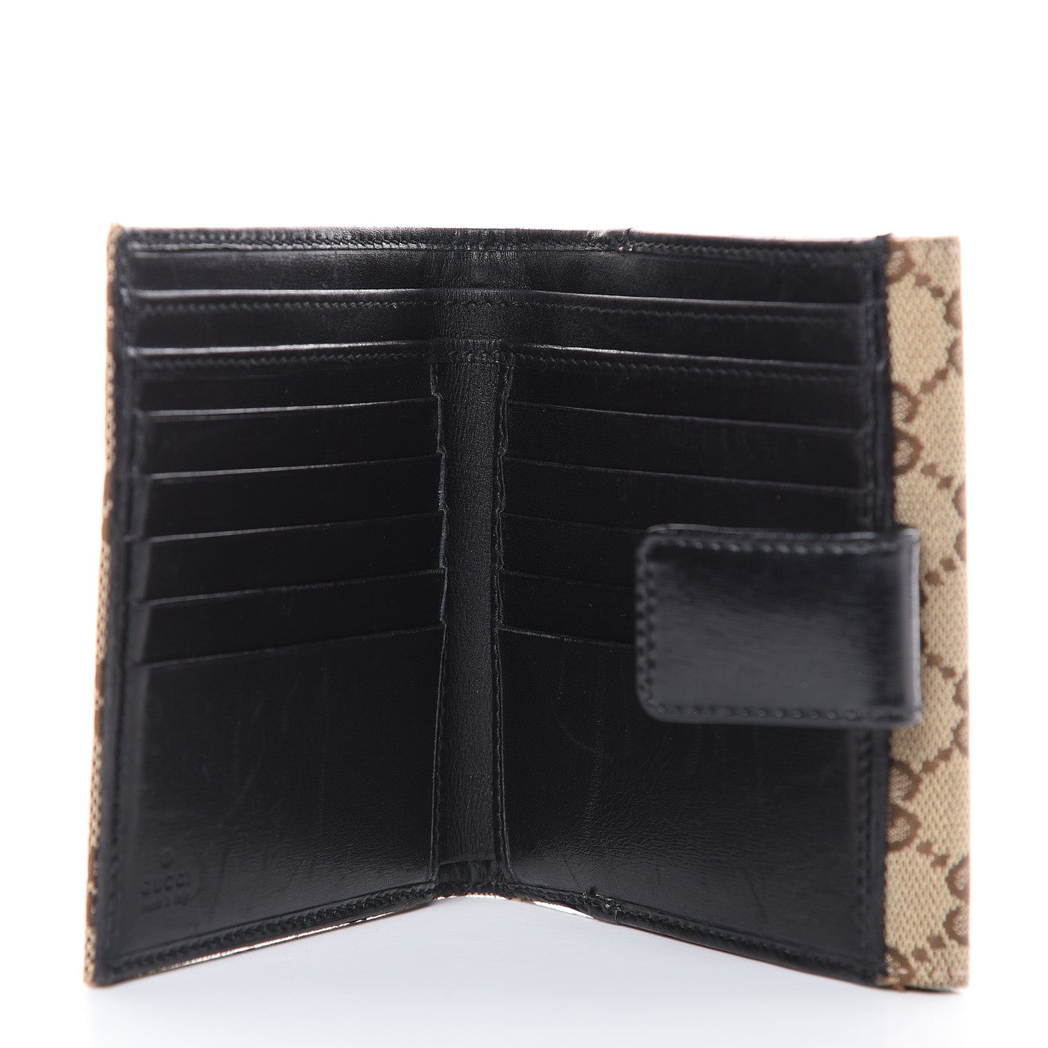 Gucci Monogram French Flap Wallet Dark Brown 5 of 14