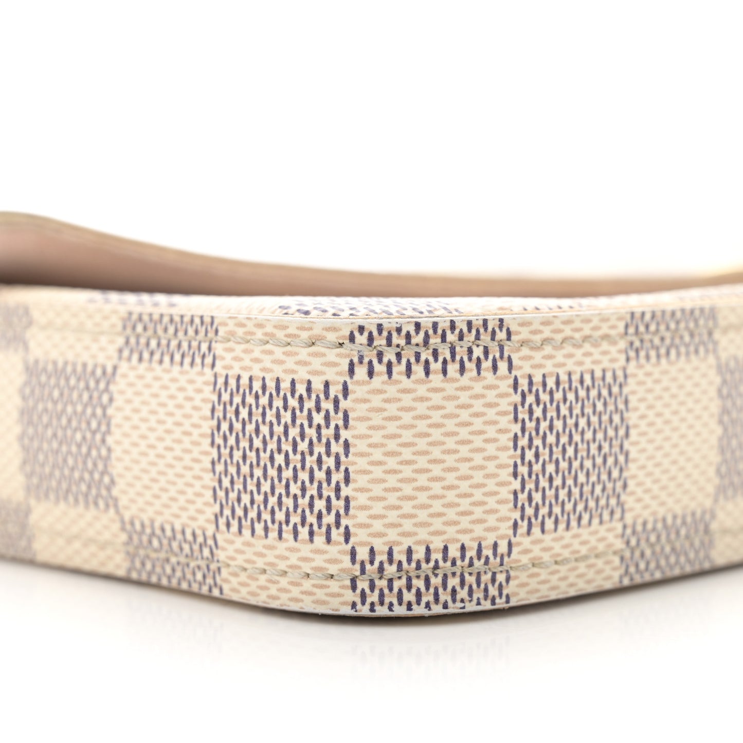 Damier Azur Pochette Felicie Chain Wallet Rose Ballerine