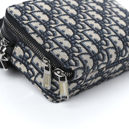Christian Dior Oblique Pouch Navy Blue 9 of 10