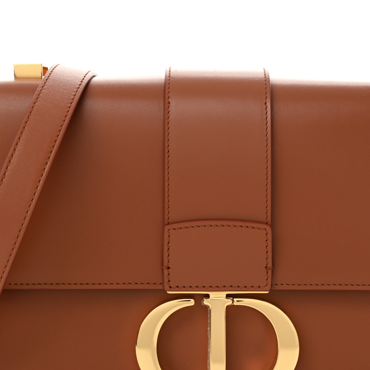 Christian Dior Smooth Calfskin 30 Montaigne Flap Bag Golden 7 of 10