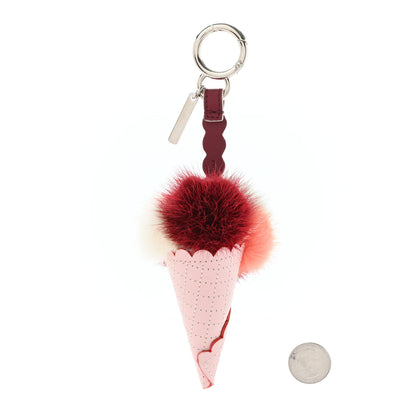 Fendi Mink Fur Calfskin Fun Fair Bag Charm Multicolor 2 of 4