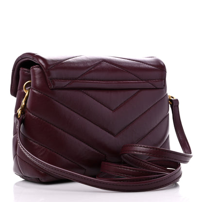 Saint Laurent Calfskin Y Quilted Monogram Toy Loulou Monogram Crossbody Bag Rouge Legion 3 of 9