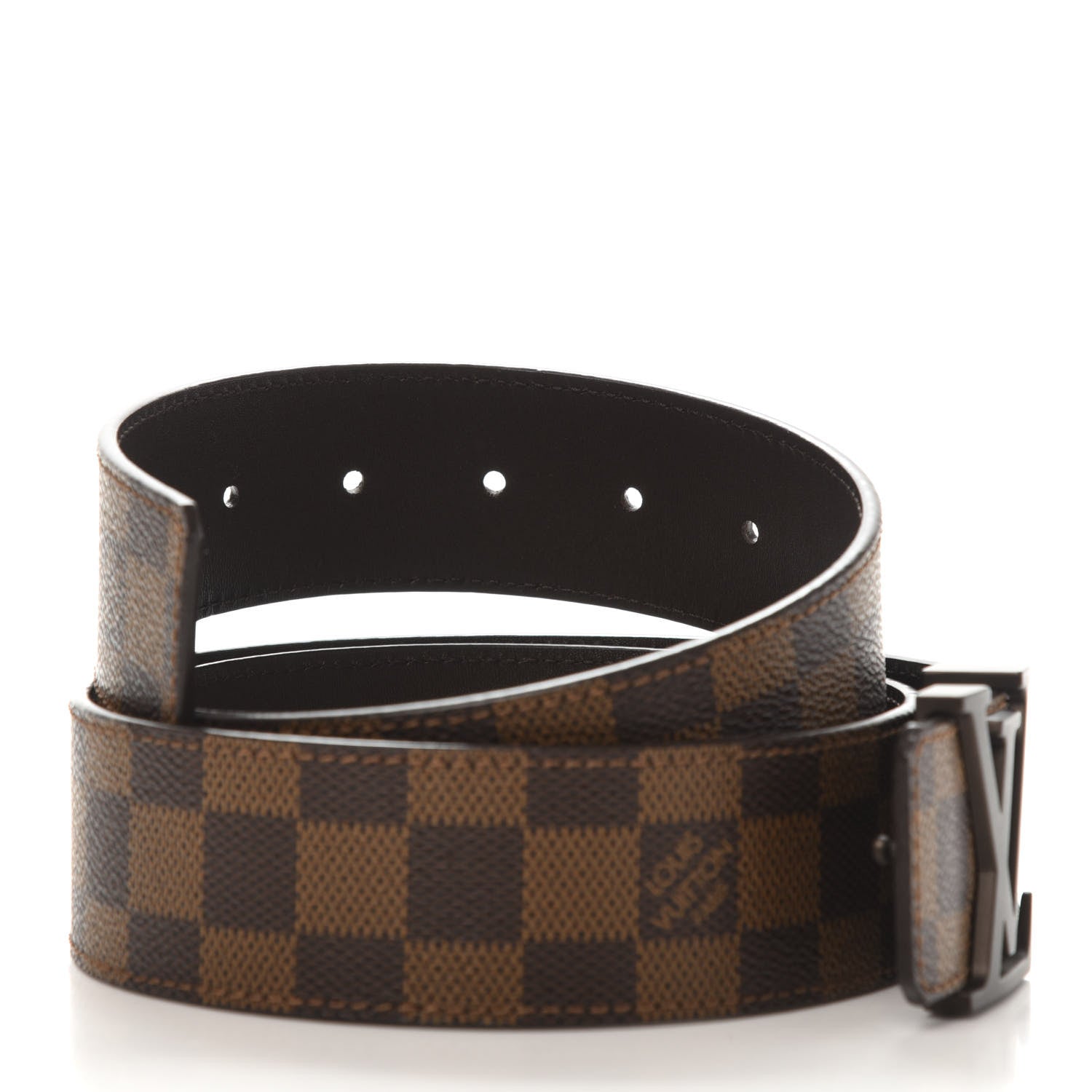 Louis Vuitton Damier Ebene 40mm LV Initiales Belt 95 38 5 of 8