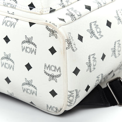 MCM Visetos Small Sprinkle Stud Stark Backpack White 7 of 9