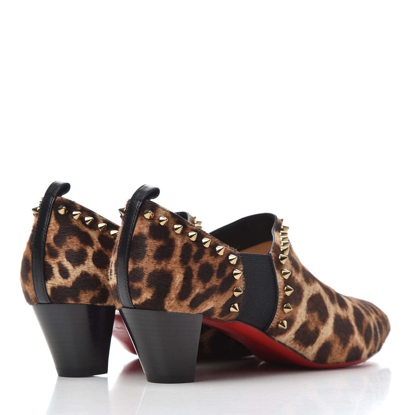 Pony Hair Leopard Print Vicky 45 Booties 39 Bronze