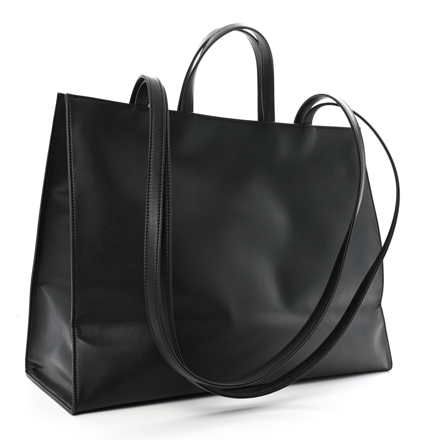 Telfar Vegan Leather Large Shopping Bag Black 2 of 13