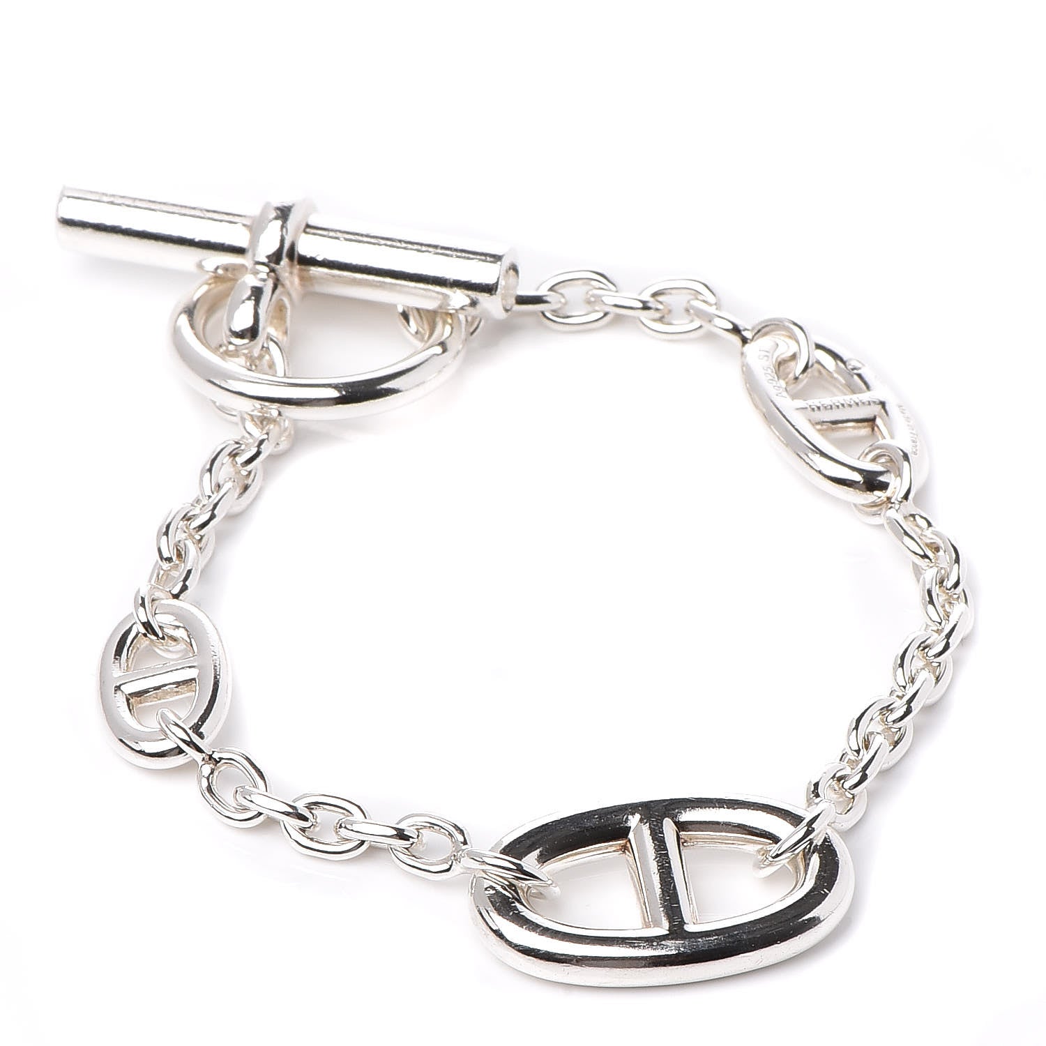 Hermes Sterling Silver Farandole Bracelet ST 1 of 5