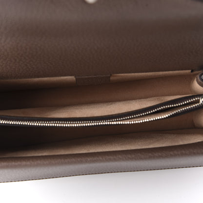 Gucci GG Supreme Monogram Textured Dollar Calfskin Top Handle Dionysus Shoulder Bag Beige Ebony New Acero 6 of 11