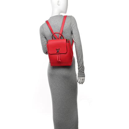 Louis Vuitton Soft Calfskin Lockme Backpack Poppy 2 of 10