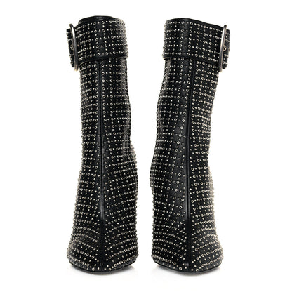 Saint Laurent Nappa Studded Joplin Buckle Booties 40 Black 2 of 7