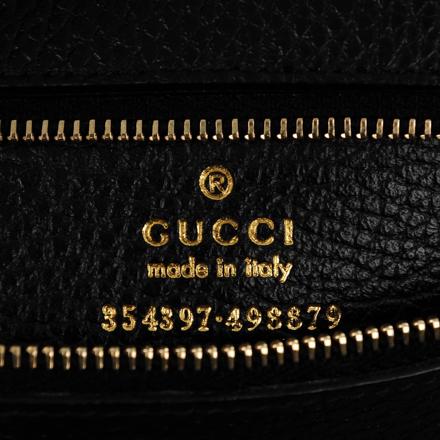 Gucci Pebbled Calfskin Medium Swing Tote Black 6 of 6