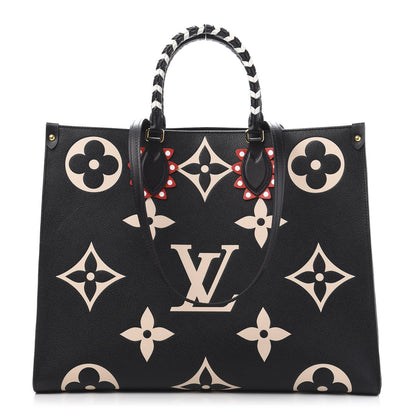 Louis Vuitton Empreinte Monogram Giant Crafty Onthego GM Black Creme 1 of 11