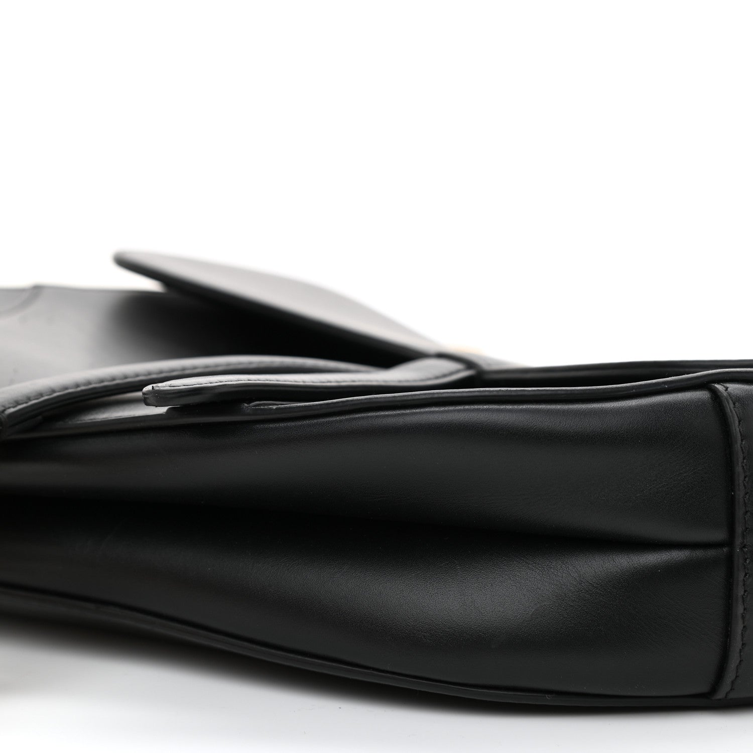 Christian Dior Calfskin Saddle Bag Black 9 of 10