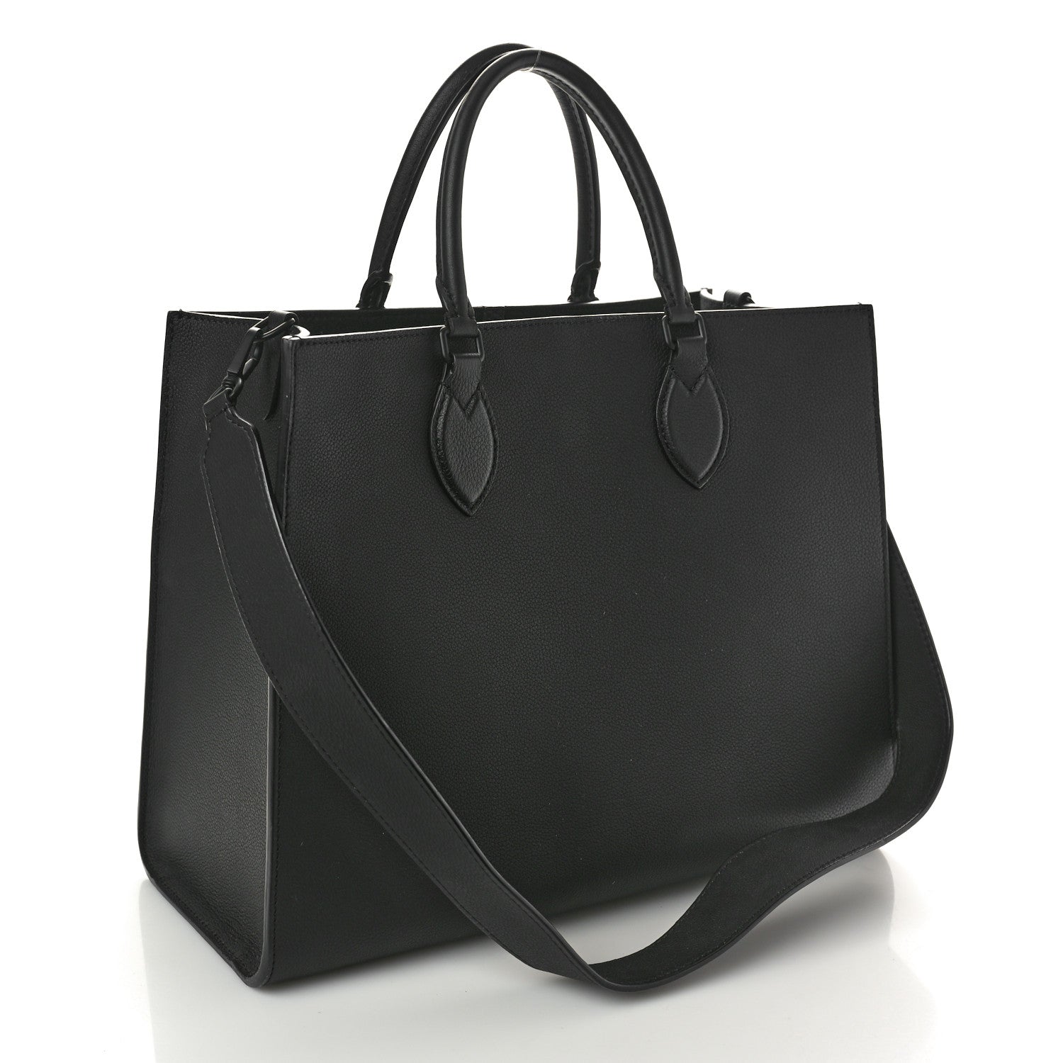 Louis Vuitton Soft Calfskin Lockme Tote MM Black 2 of 9