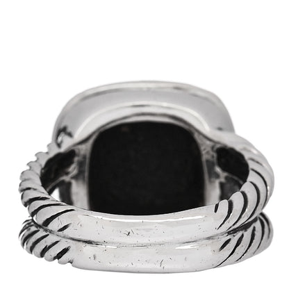 David Yurman Sterling Silver Diamond Black Onyx 11mm Albion Statement Ring 51 5.75 4 of 5