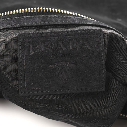 Prada Scamosciato Suede Hobo Black 5 of 9