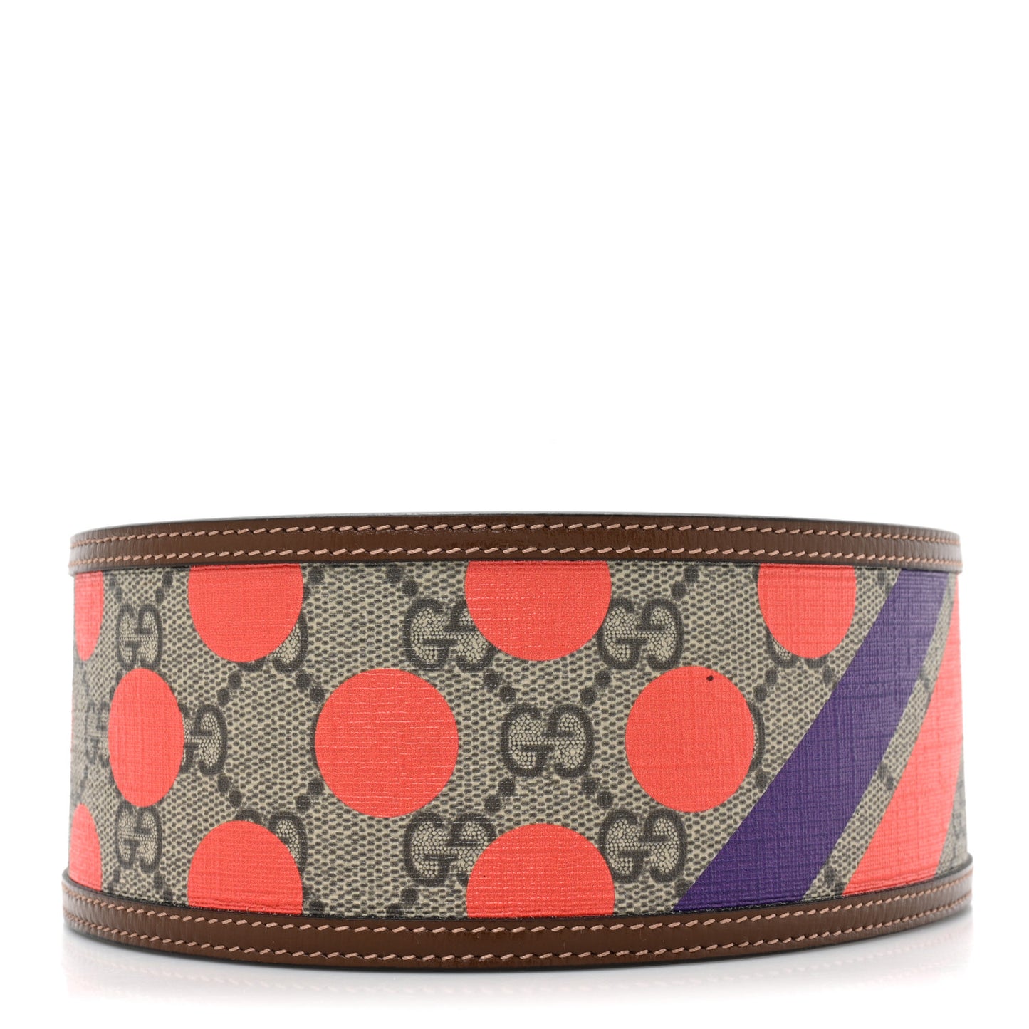 GG Supreme Monogram Equestrian Wide Belt 85 34 Brown Multicolor