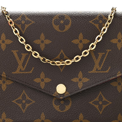 Louis Vuitton Monogram Pochette Felicie Chain Wallet Fuchsia 8 of 11