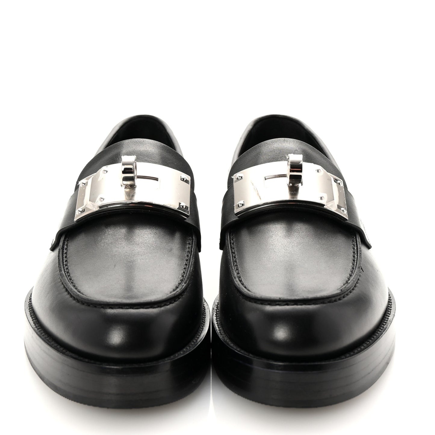 Calfskin Womens Hot Loafer 38 Black