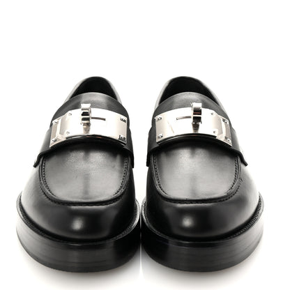 Hermes Calfskin Womens Hot Loafer 38 Black 3 of 9