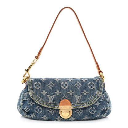 Louis Vuitton Monogram Denim Mini Pleaty Blue 1 of 11