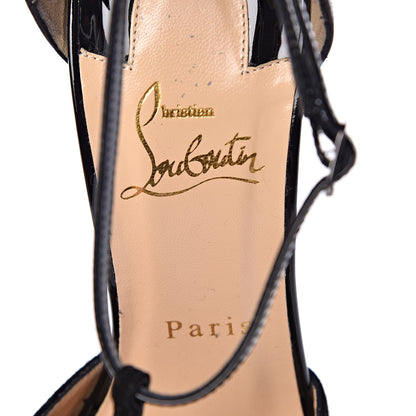 Christian Louboutin Suede Patent Shiny Nappa Aribak 100 Pumps 38 Black 9 of 9