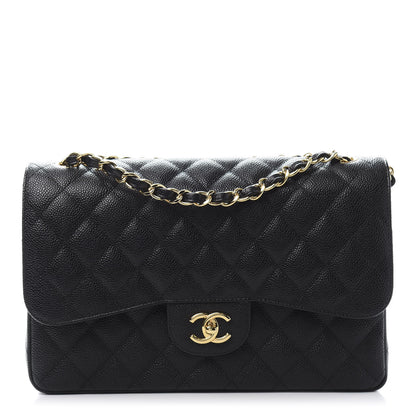 Chanel Caviar Quilted Jumbo Double Flap Black 1 of 11