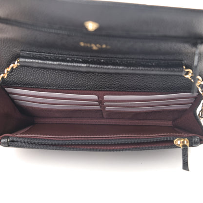 Chanel Caviar Quilted Wallet On Chain WOC Black 5 of 12
