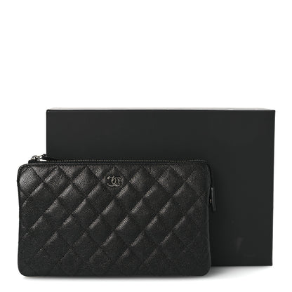 Chanel Iridescent Caviar Quilted Small Zipped Pouch Black 9 of 9