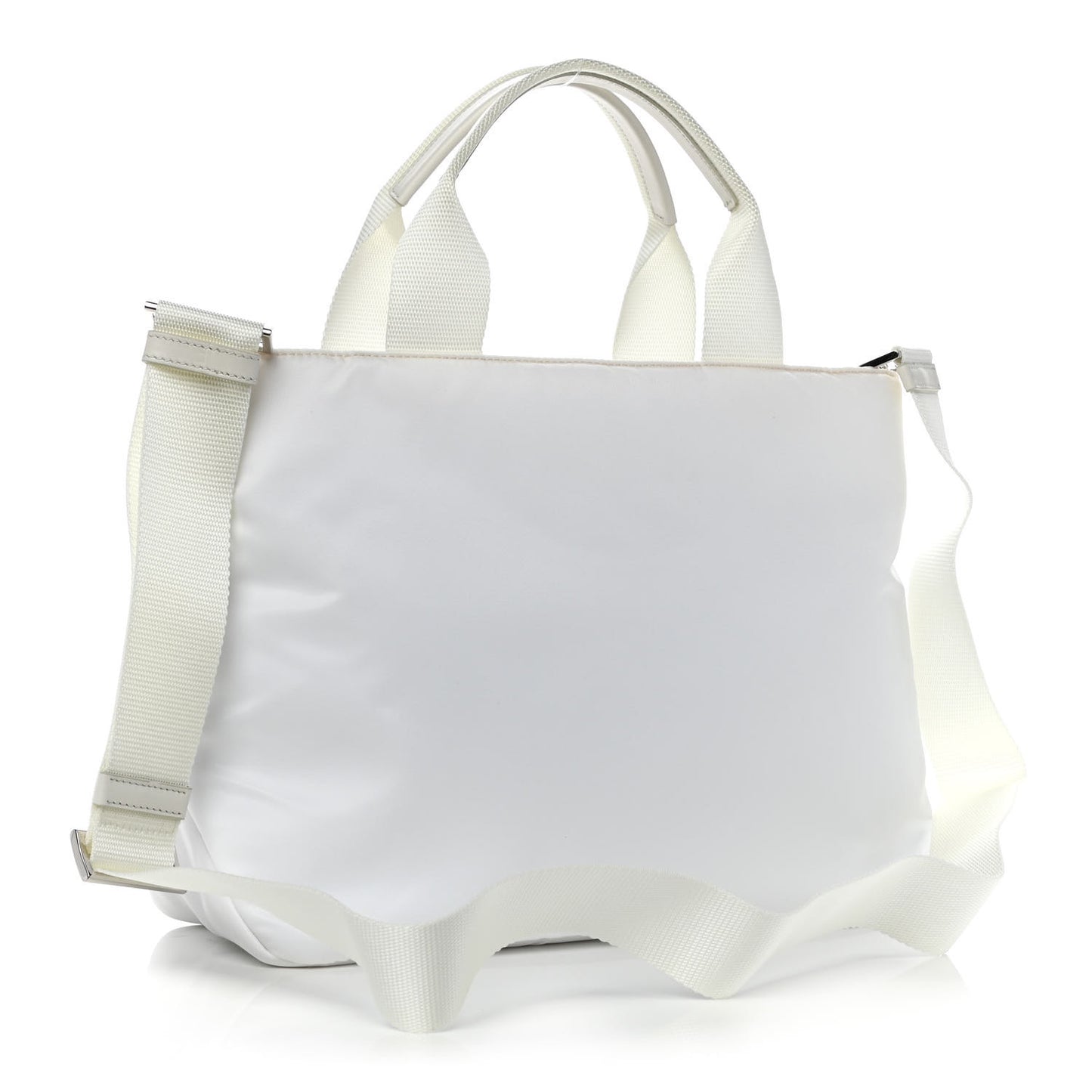 Tessuto Nylon Pocket Tote Bianco