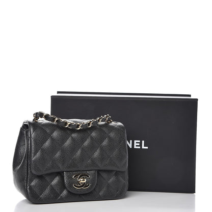 Chanel Caviar Quilted Mini Square Flap Dark Grey 8 of 8