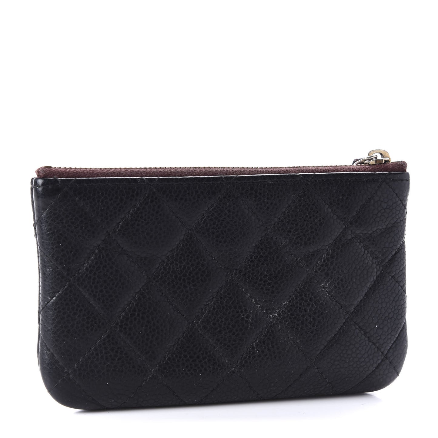 Caviar Quilted Small Cosmetic Case Black