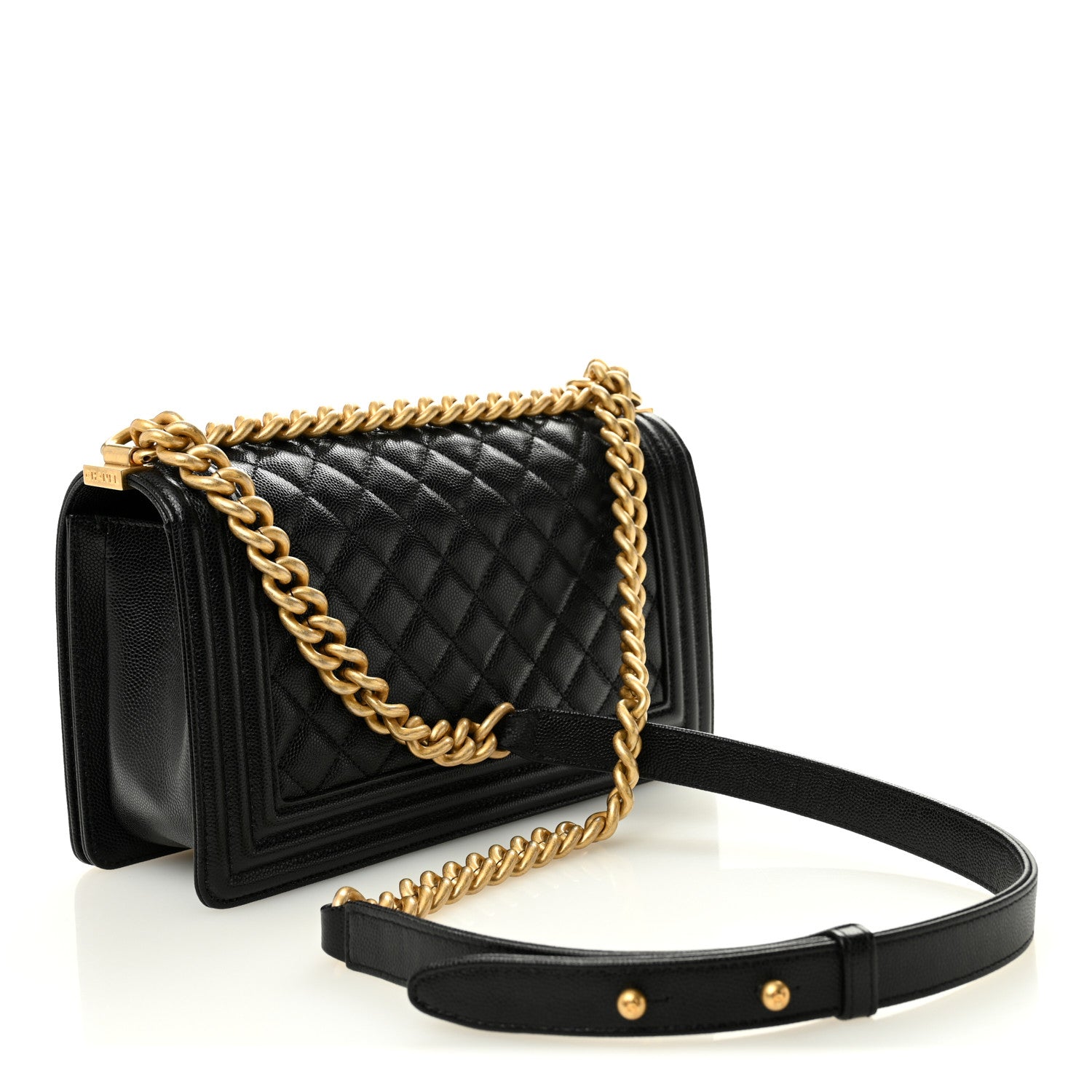Chanel Caviar Quilted Medium Boy Flap Black 3 of 10
