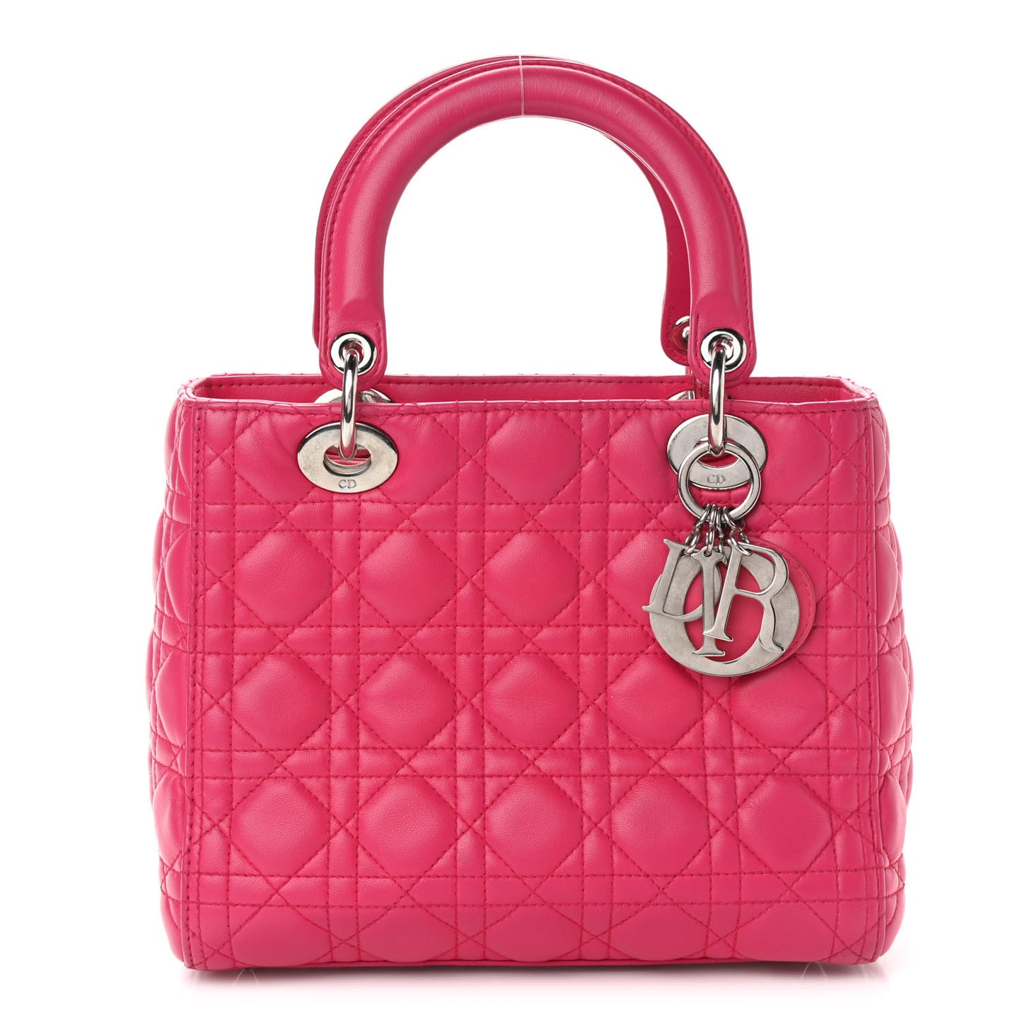 Lambskin Cannage Medium Lady Dior Pink