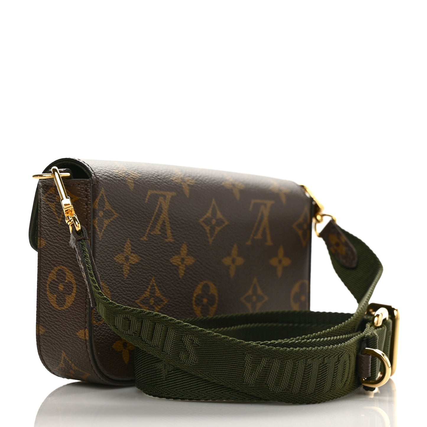 Monogram Felicie Strap & Go Kaki