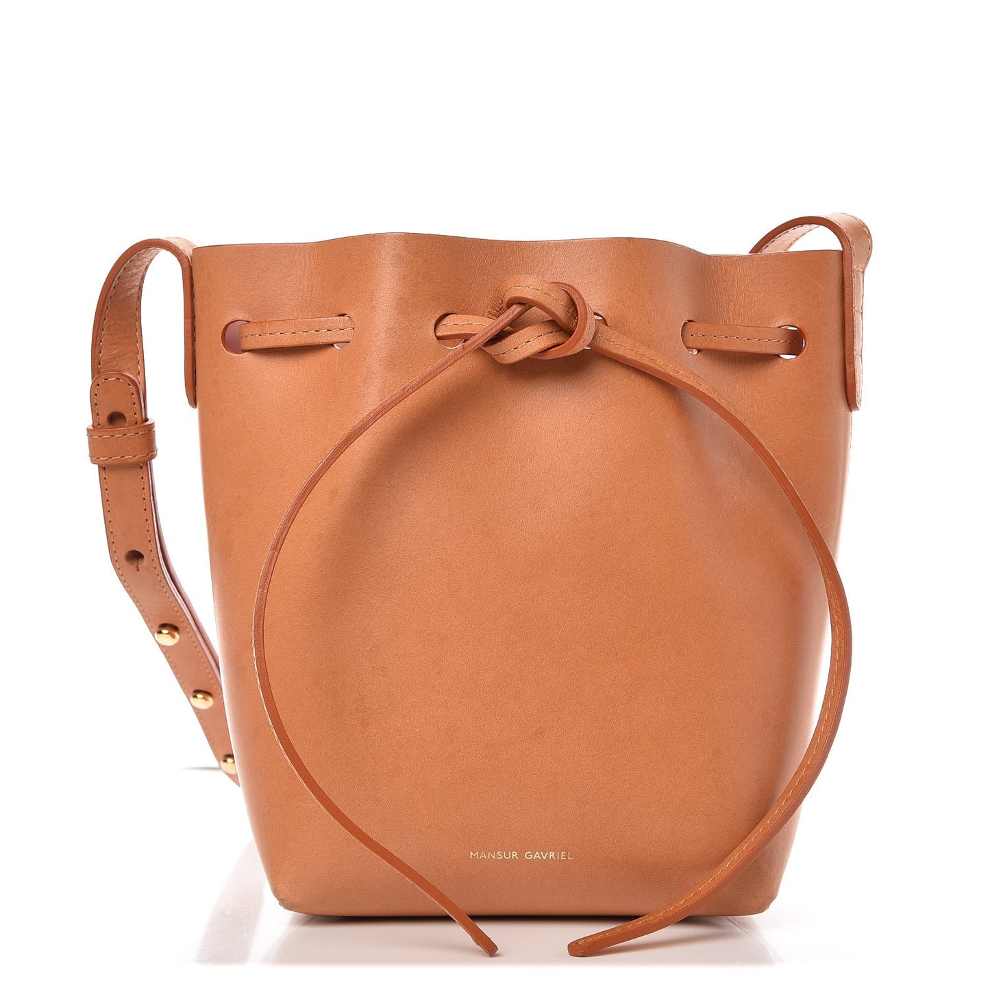 Calfskin Mini Mini Bucket Bag Cammello Rosa