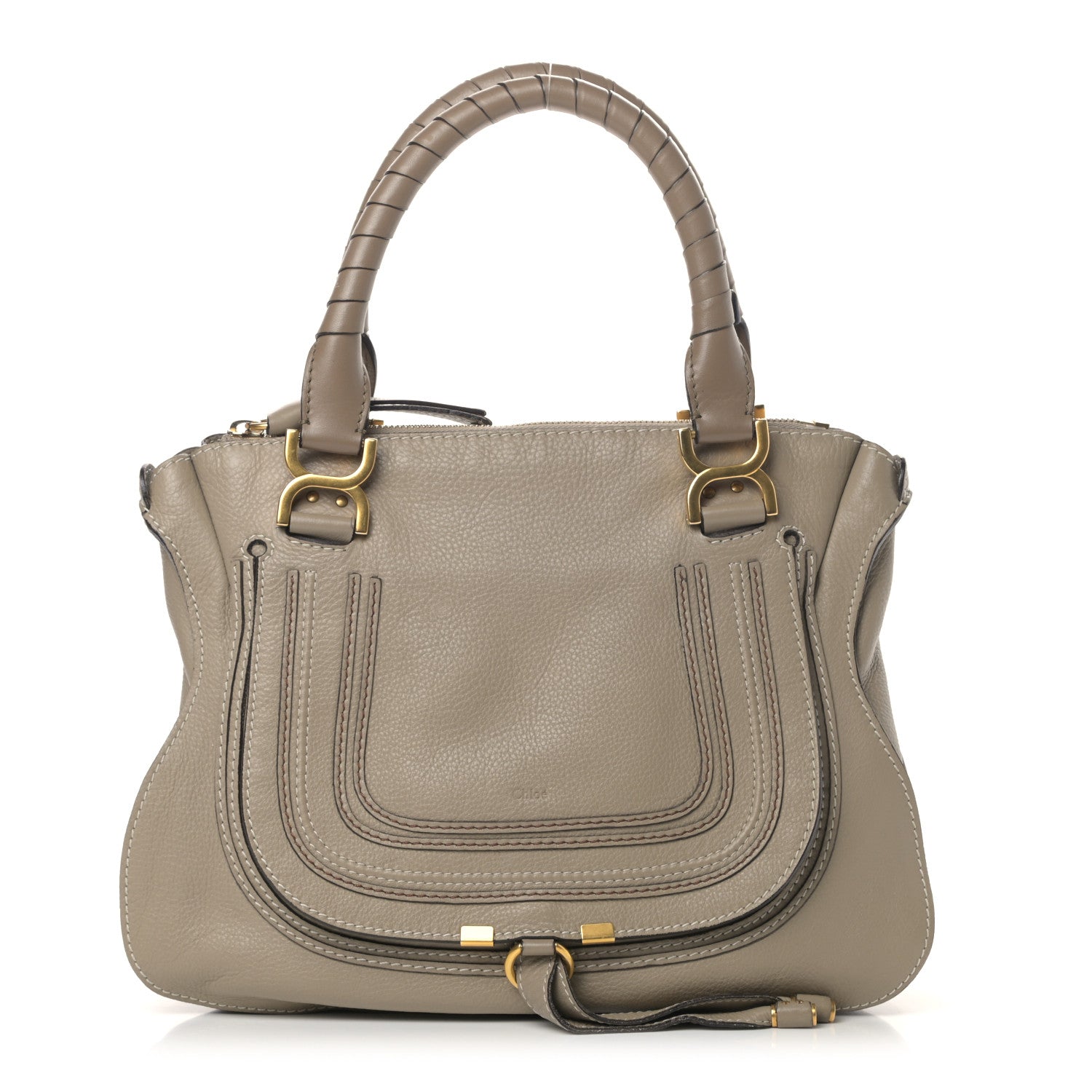 Chloe Calfskin Medium Marcie Satchel Beige 1 of 16