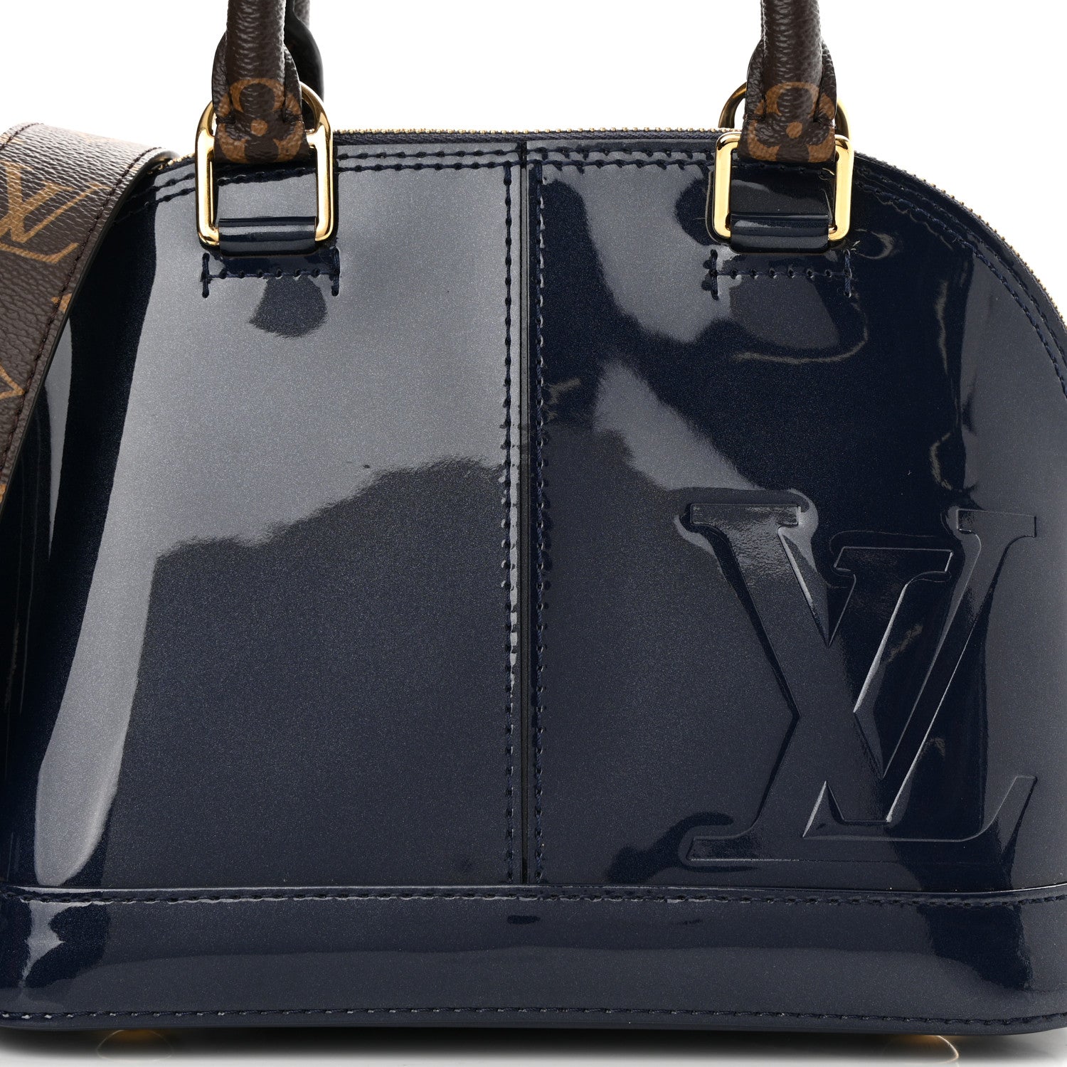 Louis Vuitton Patent Monogram Alma BB Marine 8 of 13
