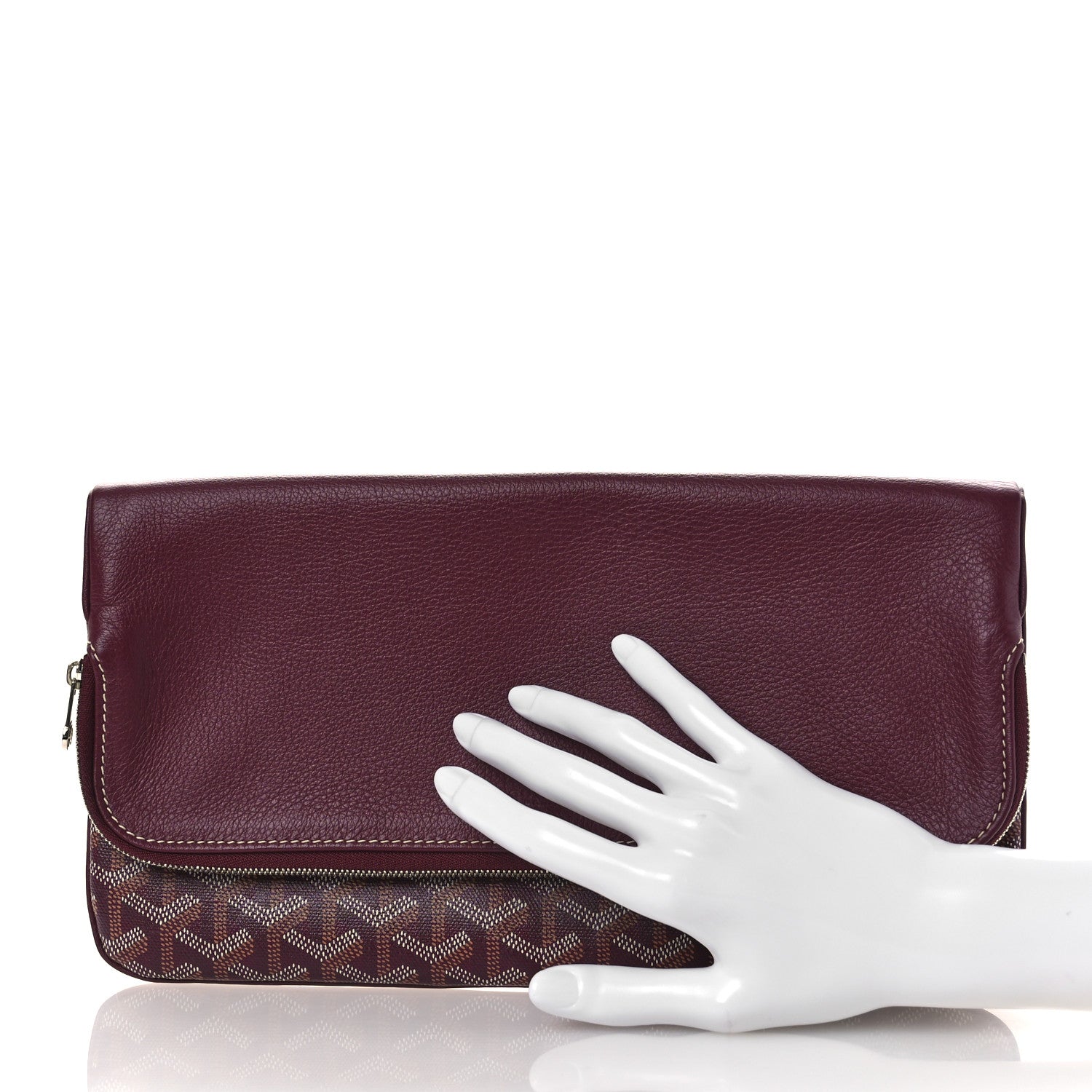 Goyard Goyardine Sainte Marie Soft Clutch Bordeaux 2 of 11