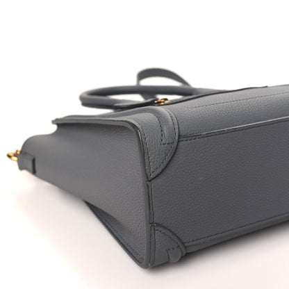 Celine Baby Drummed Calfskin Nano Luggage Kohl 9 of 10