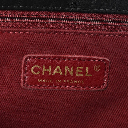 Chanel Aged Calfskin Quilted Large Pondichery Flap Black 6 of 10