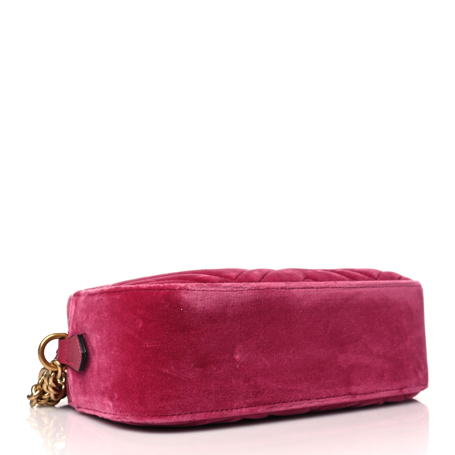 Velvet Matelasse Small GG Marmont Chain Shoulder Bag Light Raspberry Rose