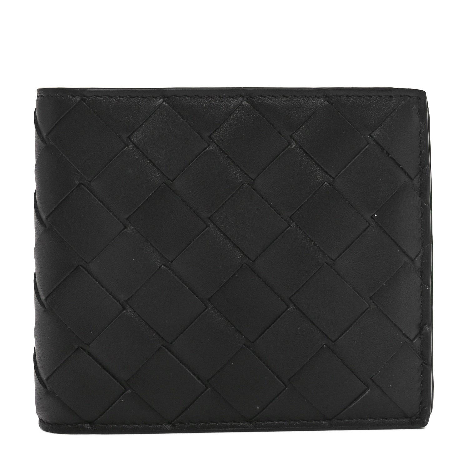 Bottega Veneta Nappa Intrecciato Bi-Fold Wallet Black Parakeet 1 of 8