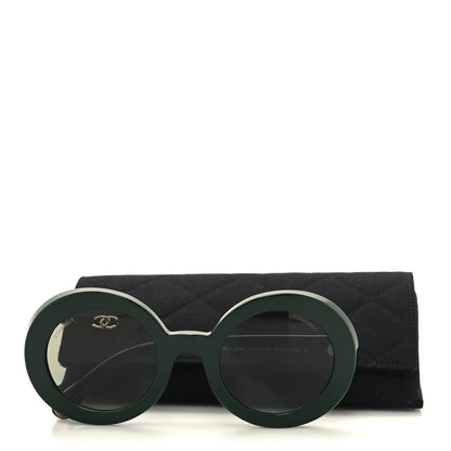 Chanel Acetate Round Sunglasses 5489 Green 8 of 8