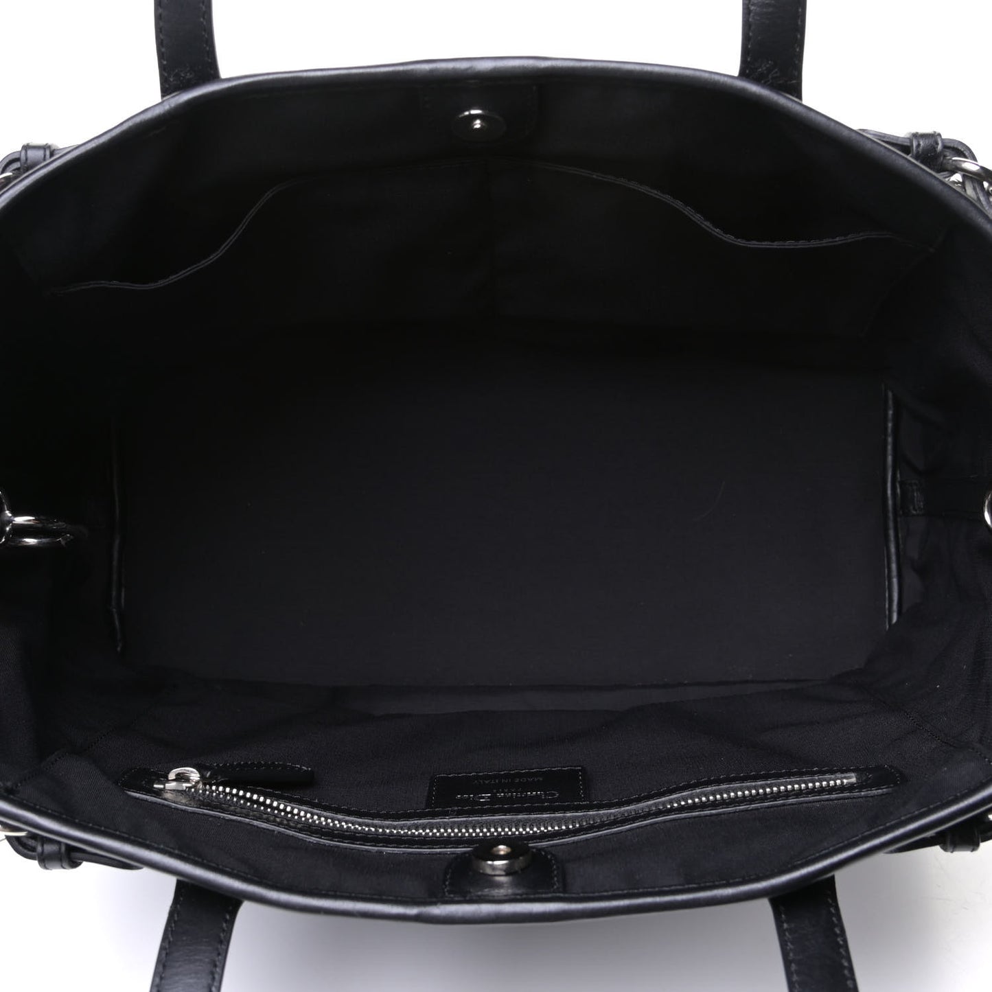 Coated Canvas Cannage Medium Panarea Tote Black Pink