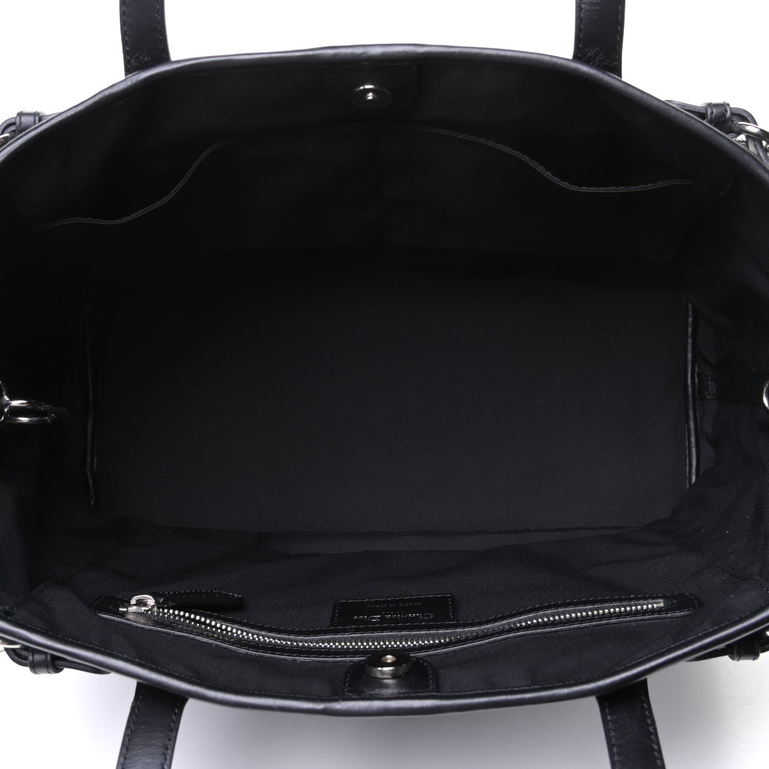 Christian Dior Coated Canvas Cannage Medium Panarea Tote Black Pink 4 of 6